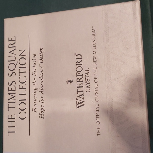 Waterford Times Square Collection Hope of Abundance Design 2001, signed